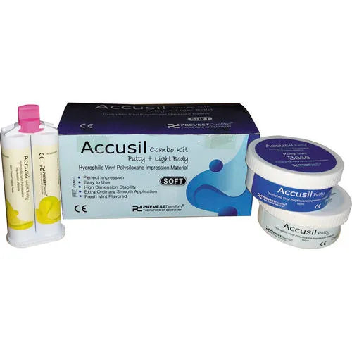 Prevest Accusil Combo Kit Dental Impression Material – High Accuracy Silicone Impression Kit