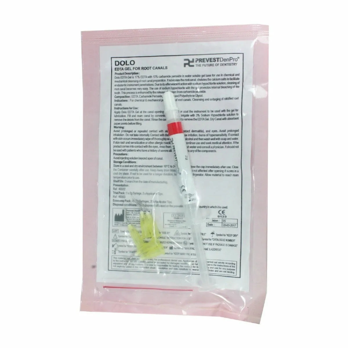 Prevest Dolo Endogel EDTA Trial Pack product box