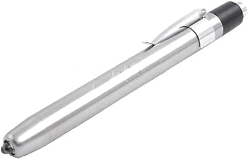 Pen house Full Silver Click Type Pen Light