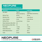 NeoEndo Neopure C-Silicone Impression Material – Condensation Rubber Base Putty + Light Body Kit