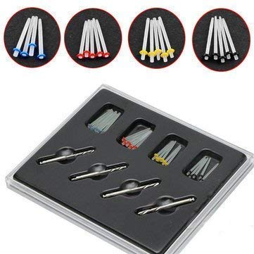 Mailyard Fiber Post with 4 Drill- High-Intensity Quartz Glass Fiber Resin Post – 20 Posts + 4 Matching Drills