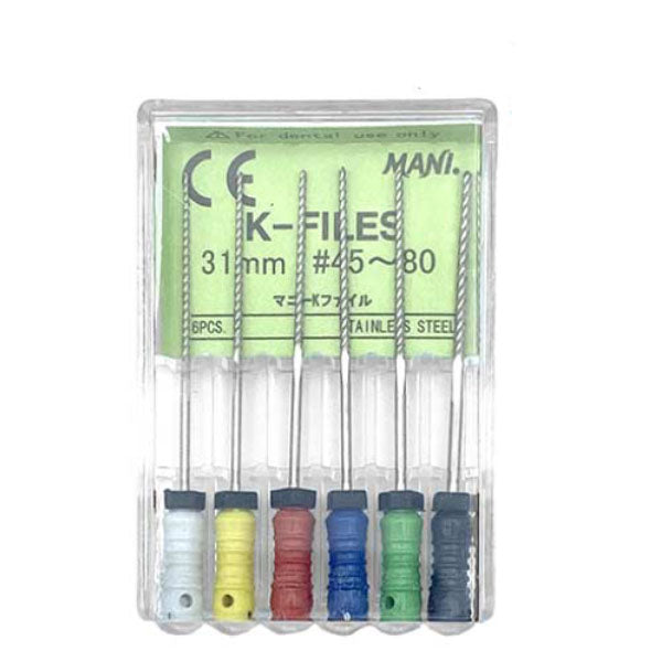 Mani K-File 31mm # 45-80 Assorted