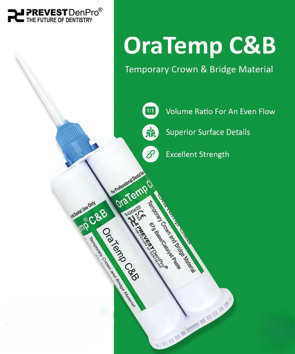 Prevest OraTemp C&B Temporary Crown & Bridge Cement – Strong, Easy-to-Use Dental Cement