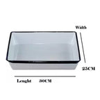 INDIE DENTAL Enamel Tray 12 × 10 – Enamel Coated Dental Instrument Tray