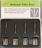 Mailyard Fiber Post with 4 Drill- High-Intensity Quartz Glass Fiber Resin Post – 20 Posts + 4 Matching Drills