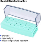 Bur BOX - 18-hole Autoclavable Dental Sterilization and Disinfection Bur box.