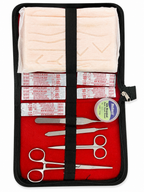 Suture Practice Kit with Pad – Realistic Silicone Pad, Surgical Tools, Portable Case – Ideal for Medical Students & Professionals