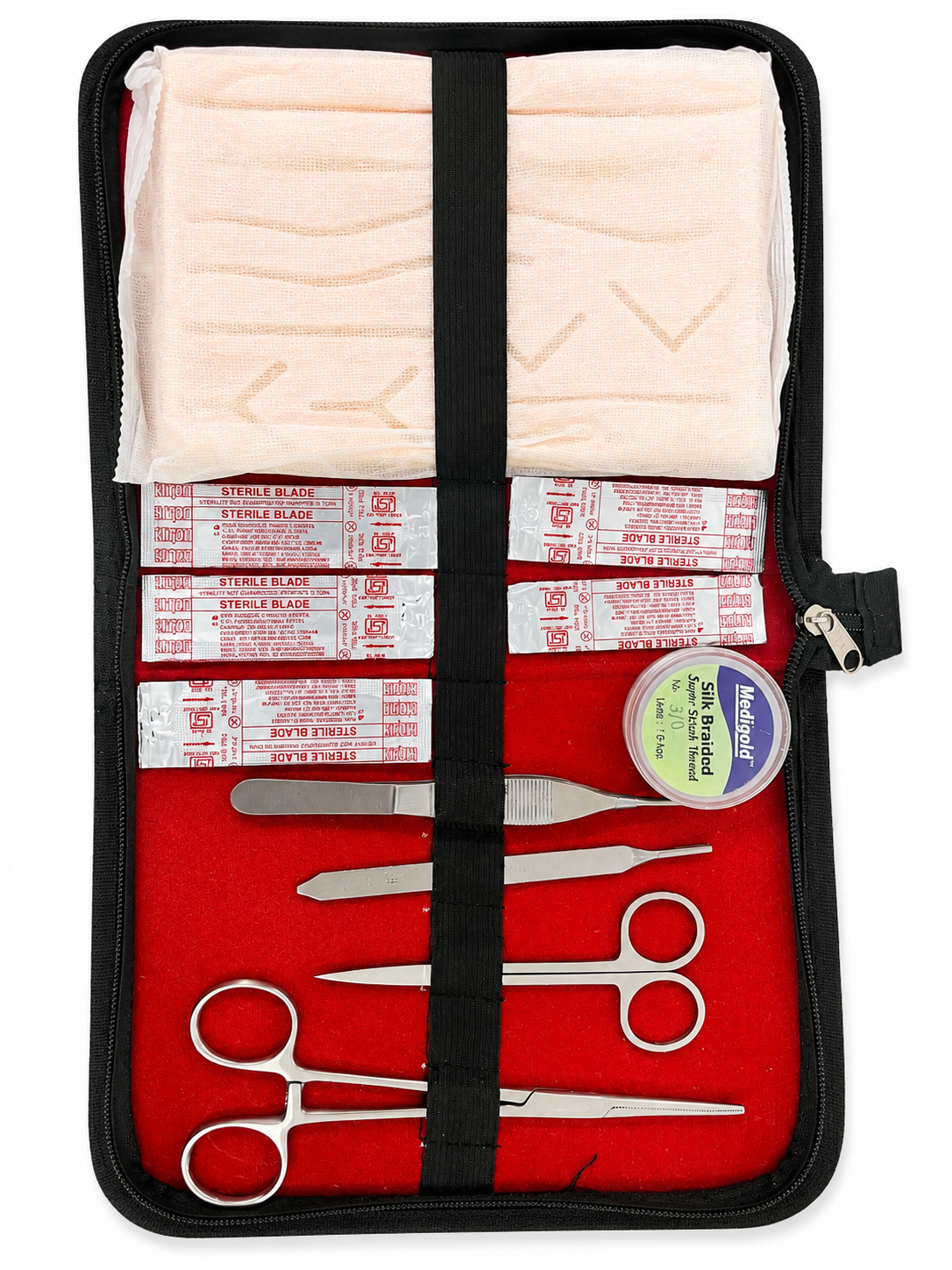 Suture Practice Kit with Pad – Realistic Silicone Pad, Surgical Tools, Portable Case – Ideal for Medical Students & Professionals