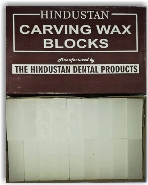 Hindustan Carving Wax White – Dental Wax Blocks for Tooth Anatomy Carving (36 Pack)