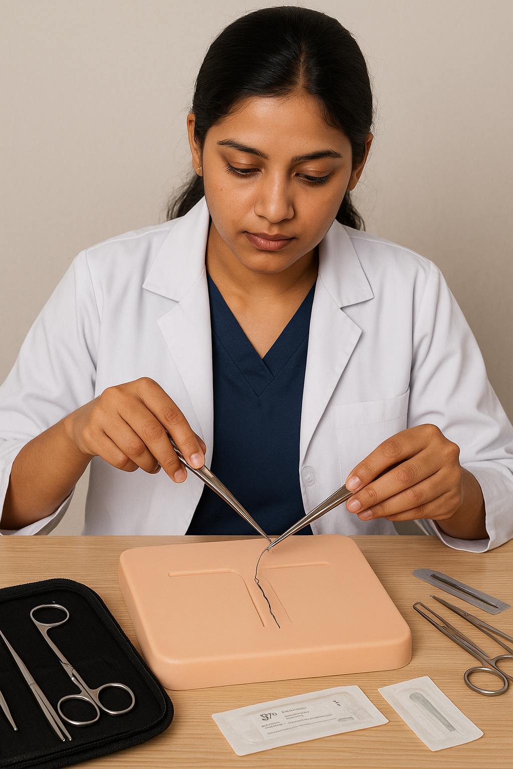 Complete Suture Practice Kit with T-Shaped Pad – Medical Student Training