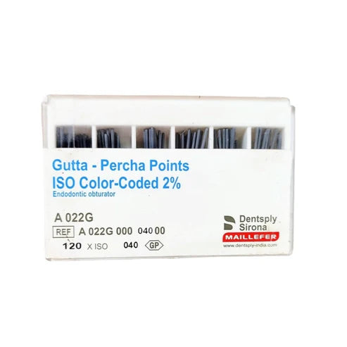 DENTSPLY Gutta Percha Points 2% Taper (Pack of 120)