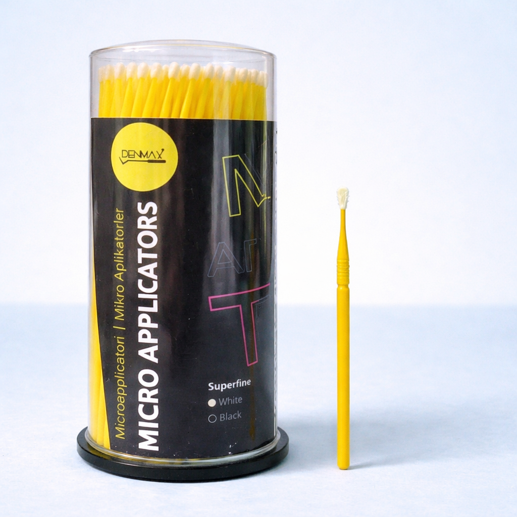 Denmax Micro Applicators Fine Yellow 1.5mm (Tube of 100)