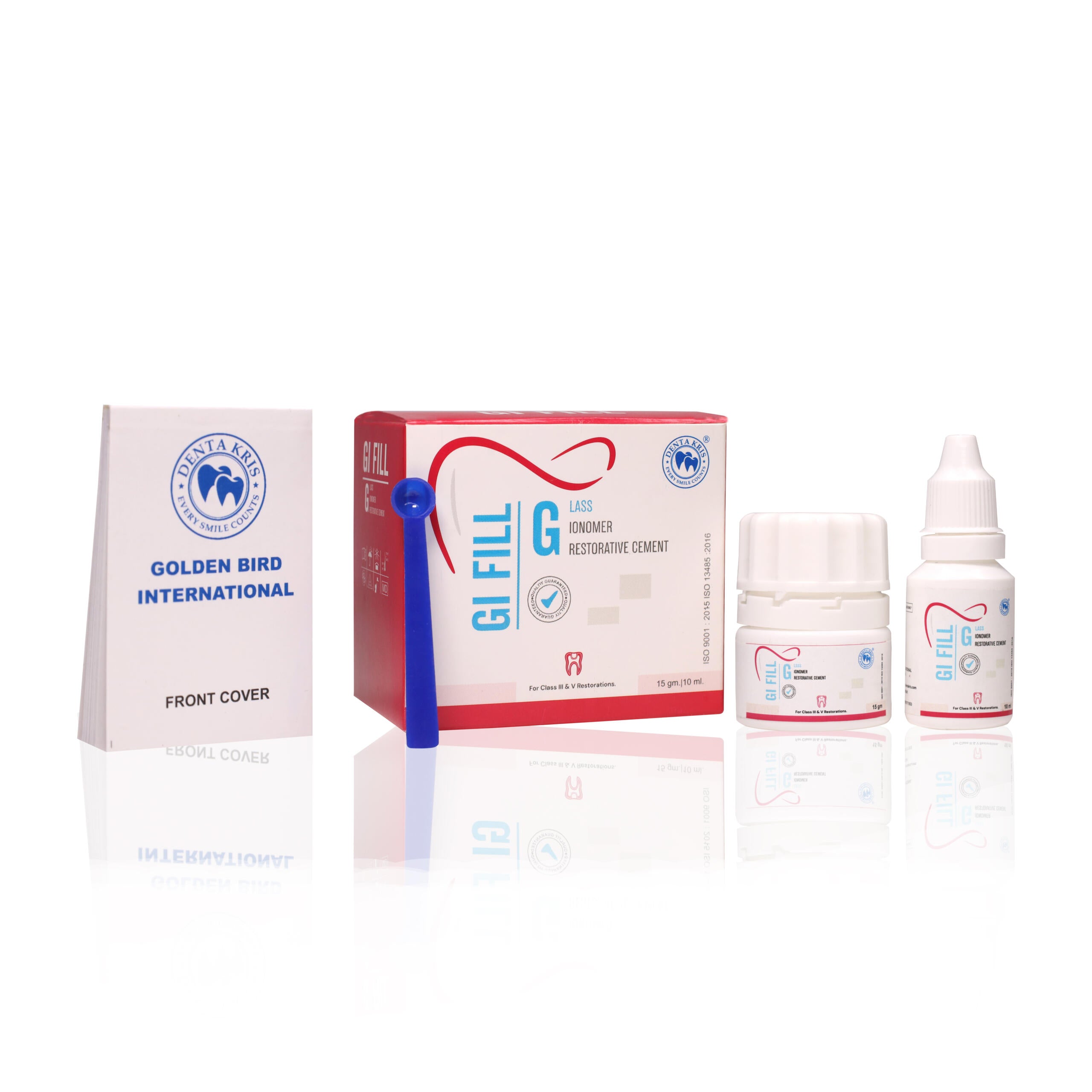 DENTA KRIS GI-Fill – Glass Ionomer Restorative Cement (15gm Powder + 10ml Liquid)