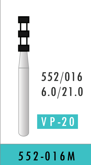 N/A Straight Fissure Flat End Bur (552-016M)