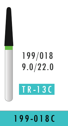 Coarse Taper Round End Bur (199-018C)