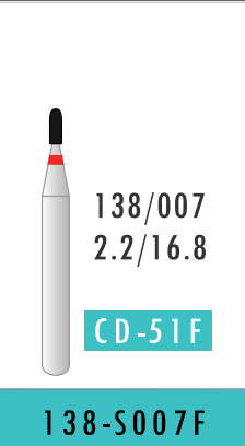 Fine Tapered Flat End Bur (138-S007F)