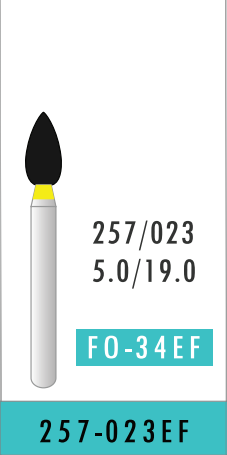 Extra Fine Flame Oval Bur (257-023EF)