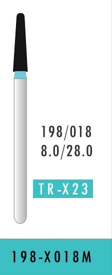 Super Fine Tapered Round End Bur (198-X018M)