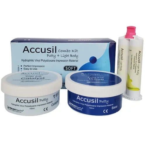 Prevest Accusil Combo Kit Dental Impression Material – High Accuracy Silicone Impression Kit