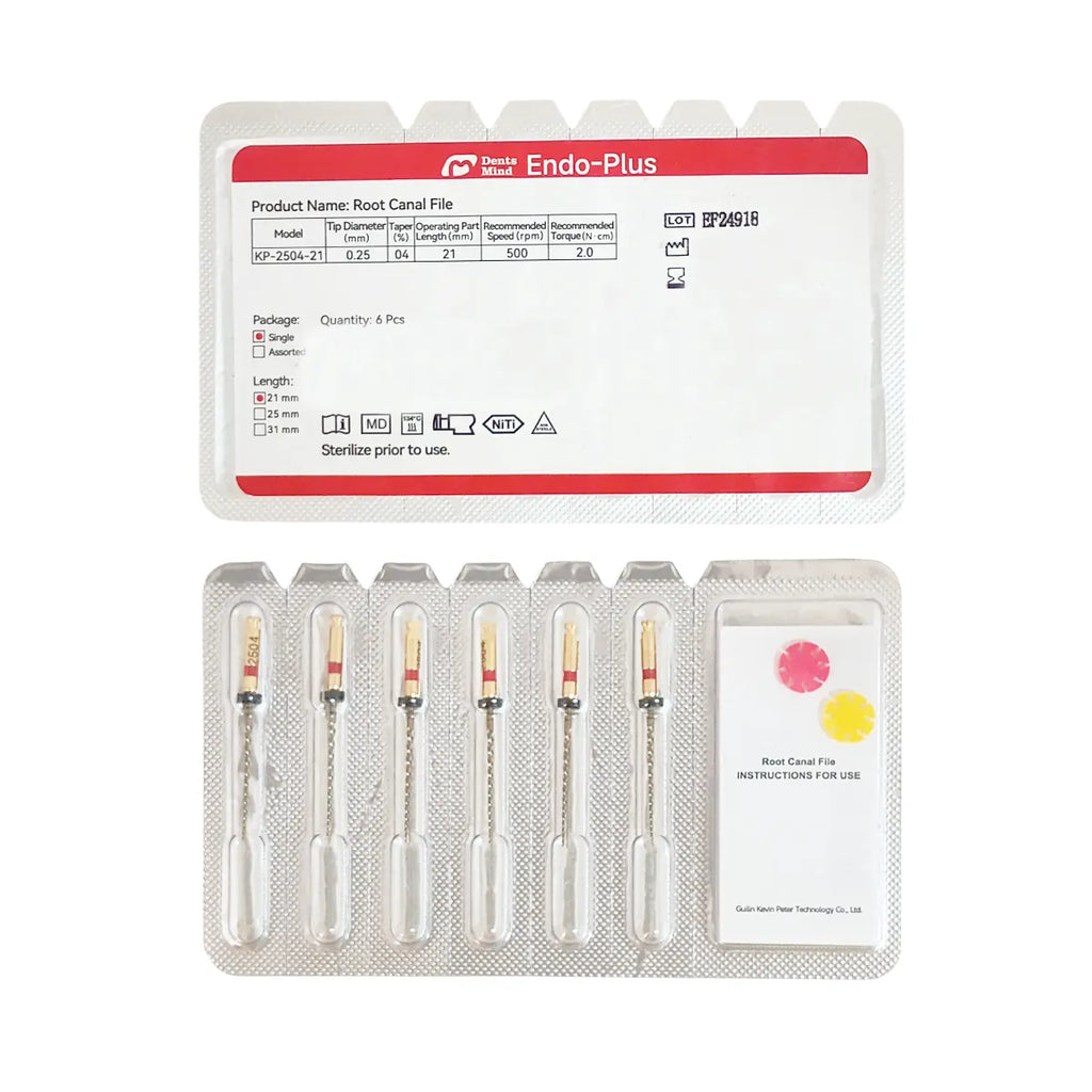 Woodpecker Endo Plus Heat Treated Gold Rotary Files