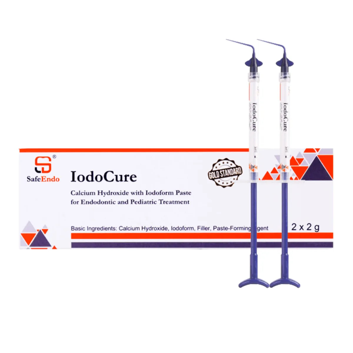 SafeEndo Iodo Cure 2×2g – Iodoform Calcium Hydroxide Intracanal Medicament Paste