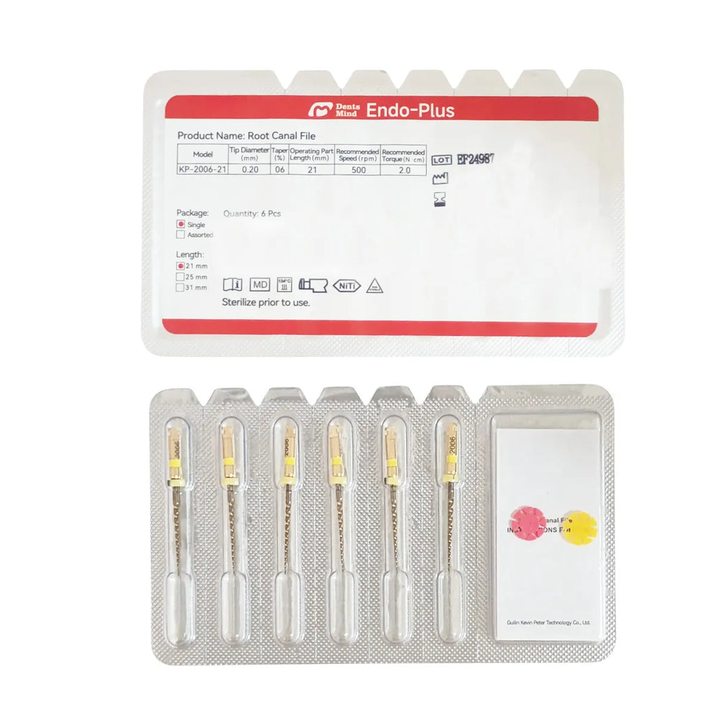 Woodpecker Endo Plus Heat Treated Gold Rotary Files