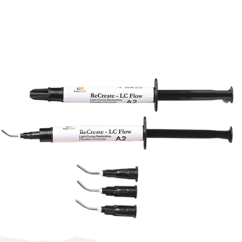 SafeEndo ReCreate-LC Flow 2×2.5g – Light Curing Nano Hybrid Radiopaque Flowable Composite