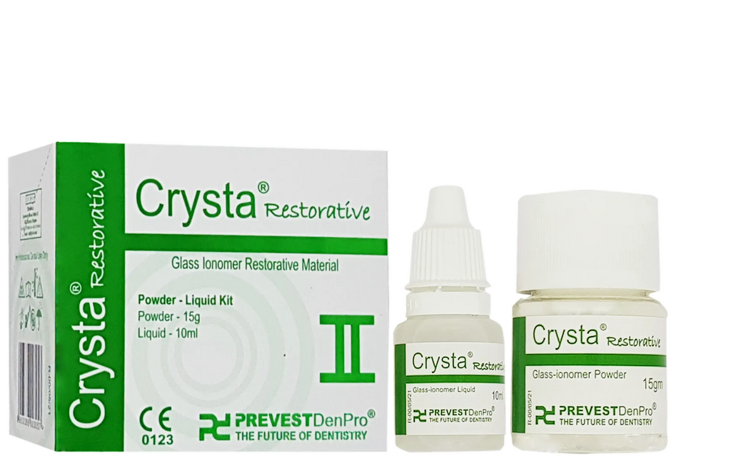 Prevest Crysta Restorative II GIC Dental Cement | Fluoride Releasing Glass Ionomer Filling Material