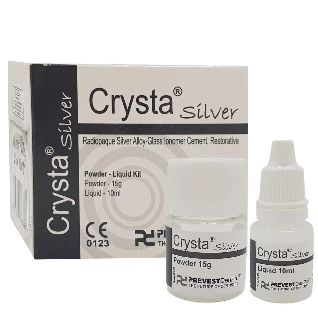 Prevest DenPro Crysta Silver – Silver Reinforced Glass Ionomer Restorative Cement