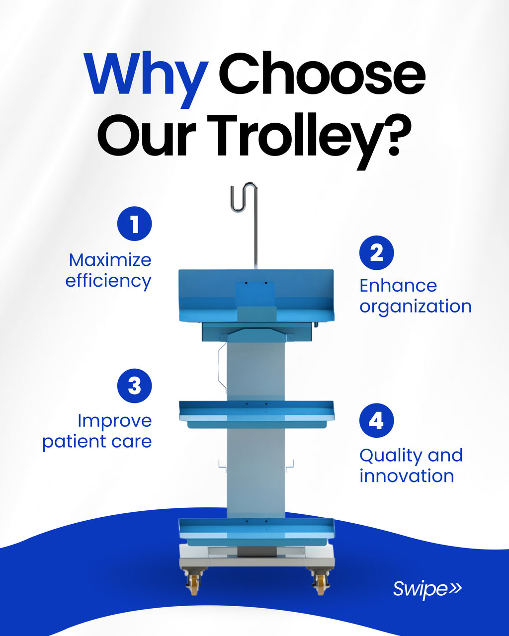 AE Dental Single Pillar Surgical Trolley