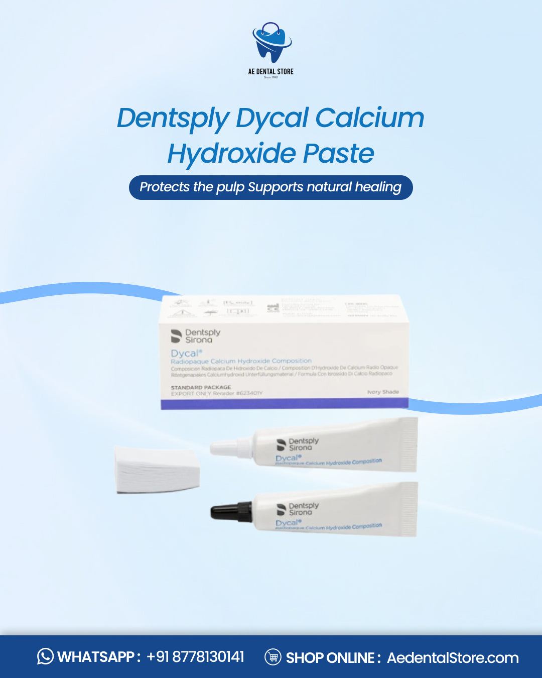 AE Dental Dycal Calcium Hydroxide Liner Paste – Ivory Refill