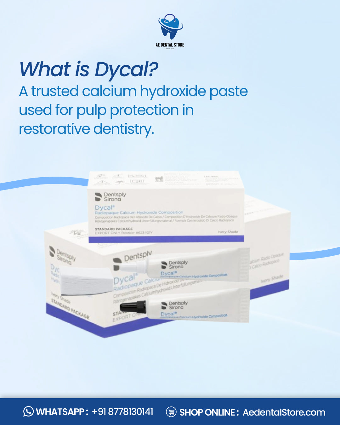 AE Dental Dycal Calcium Hydroxide Liner Paste – Ivory Refill