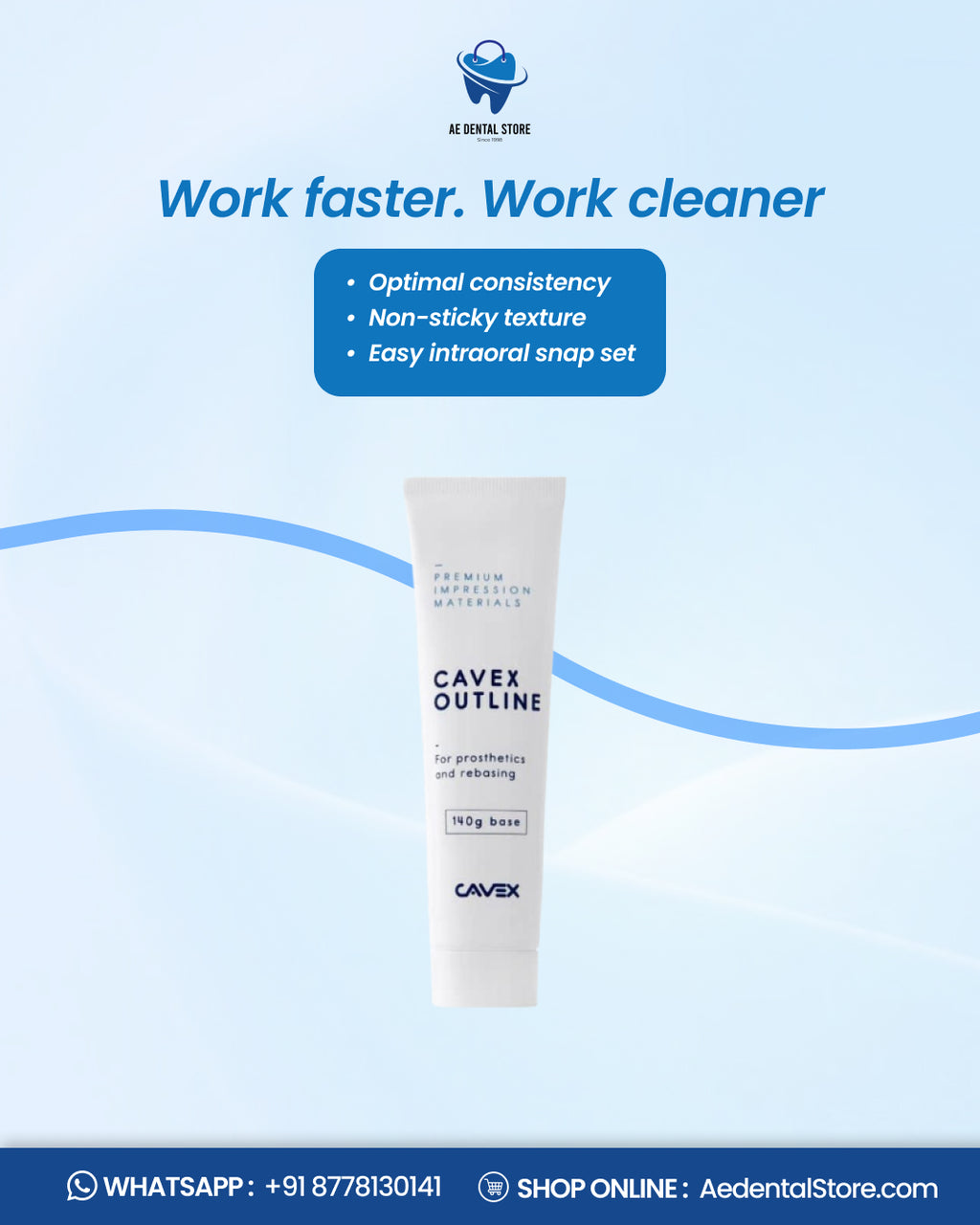 Cavex Outline Denture Impression Paste – Eugenol Free | AE Dental