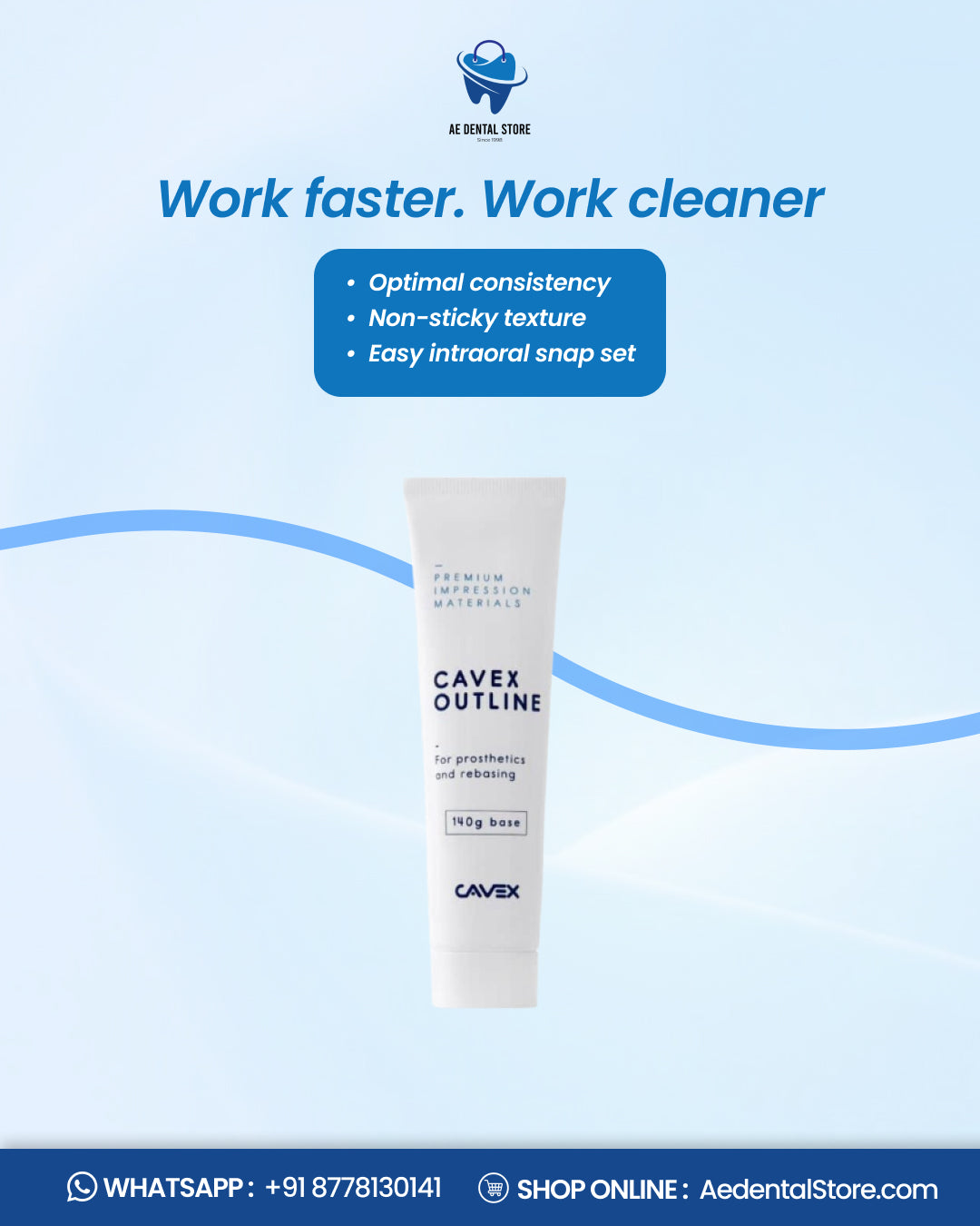 Cavex Outline Denture Impression Paste – Eugenol Free | AE Dental