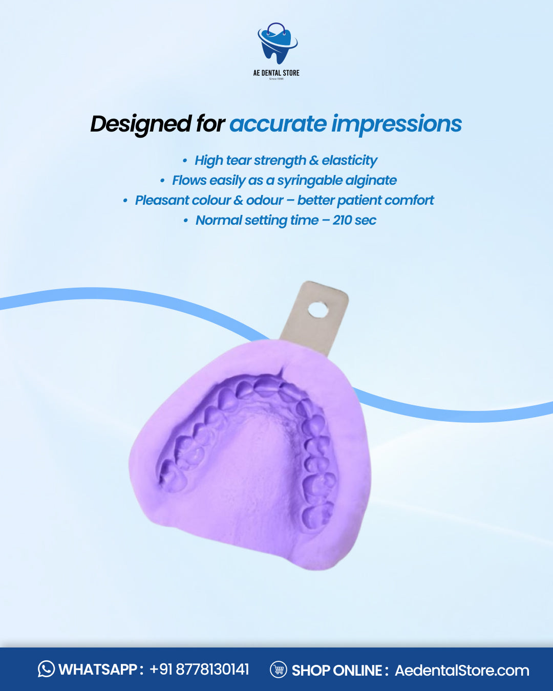 AE Dental Cavex Cream Alginate Dental Impression Material – 500g