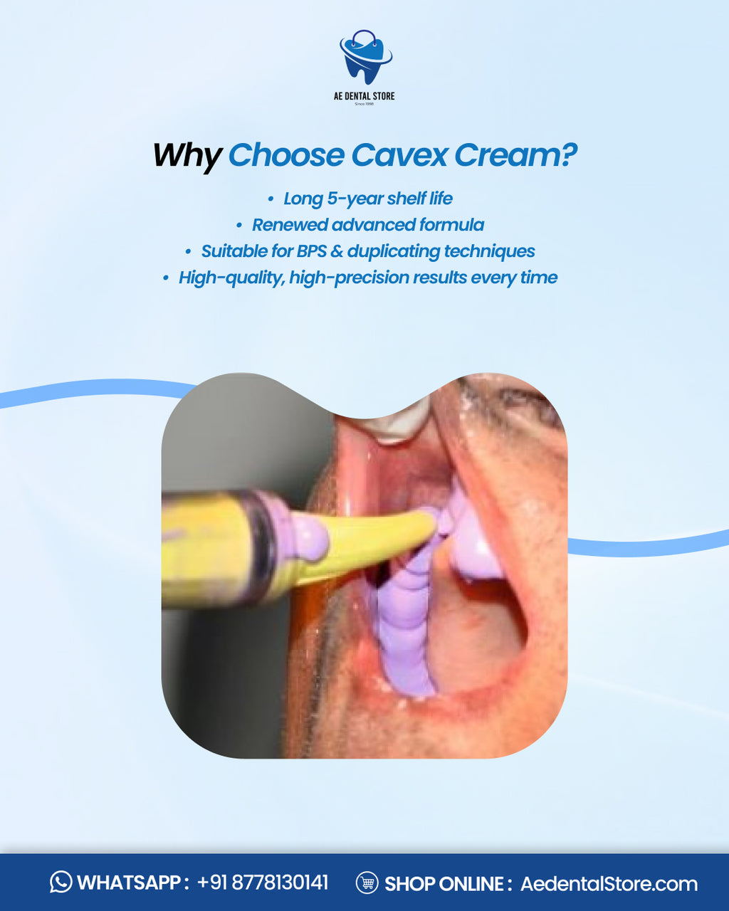 AE Dental Cavex Cream Alginate Dental Impression Material – 500g