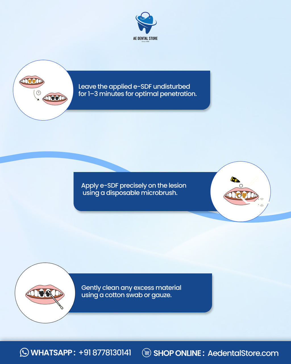 AE Dental e-SDF Caries Arresting Liquid – Silver Diamine Fluoride Treatment