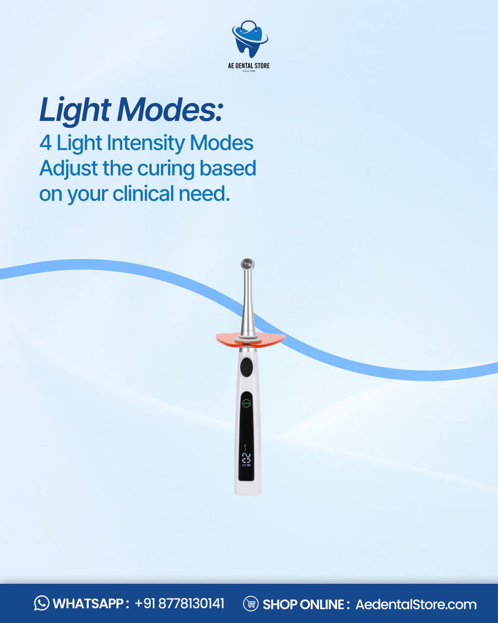 Ai  LED 1 Second Dental Curing Light – 4 Mode Light Cure Lamp