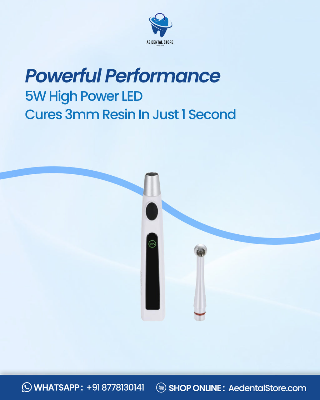 Ai  LED 1 Second Dental Curing Light – 4 Mode Light Cure Lamp