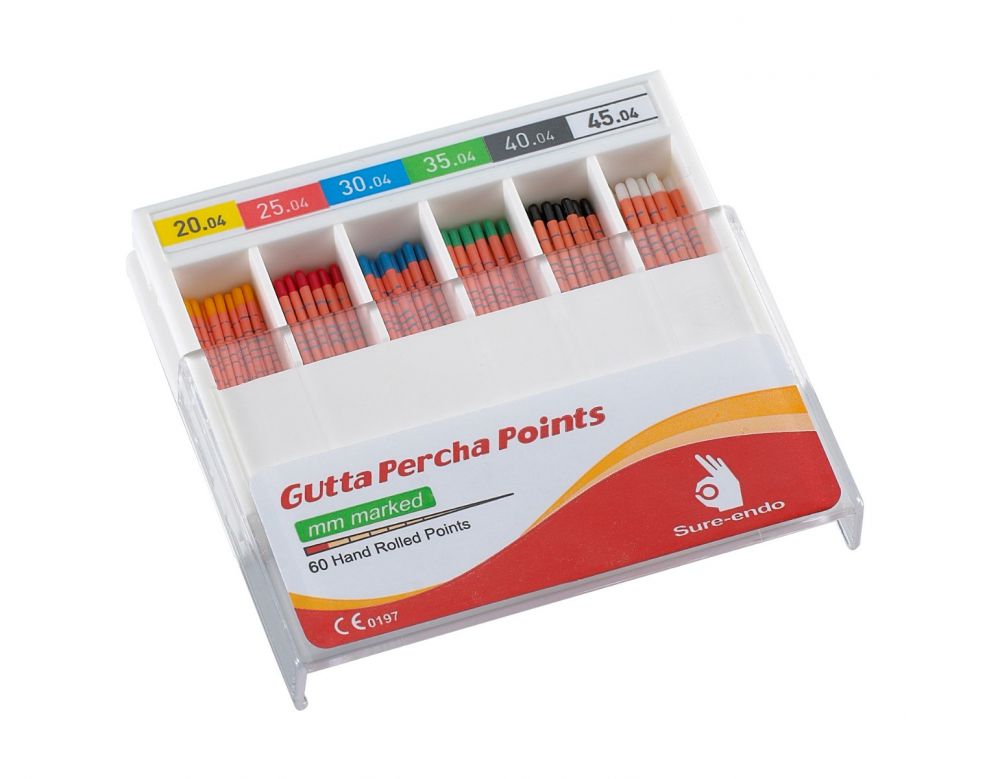 Sure Endo Gutta Percha Points 4% & 6% Taper (Pack of 120)