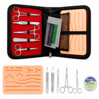 Suture Practice Kit with Pad – Realistic Silicone Pad, Surgical Tools, Portable Case – Ideal for Medical Students & Professionals