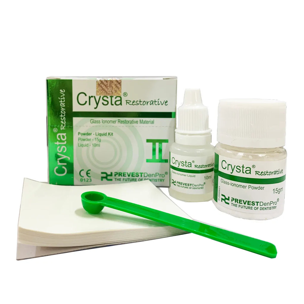 Prevest Crysta Restorative II GIC Dental Cement | Fluoride Releasing Glass Ionomer Filling Material