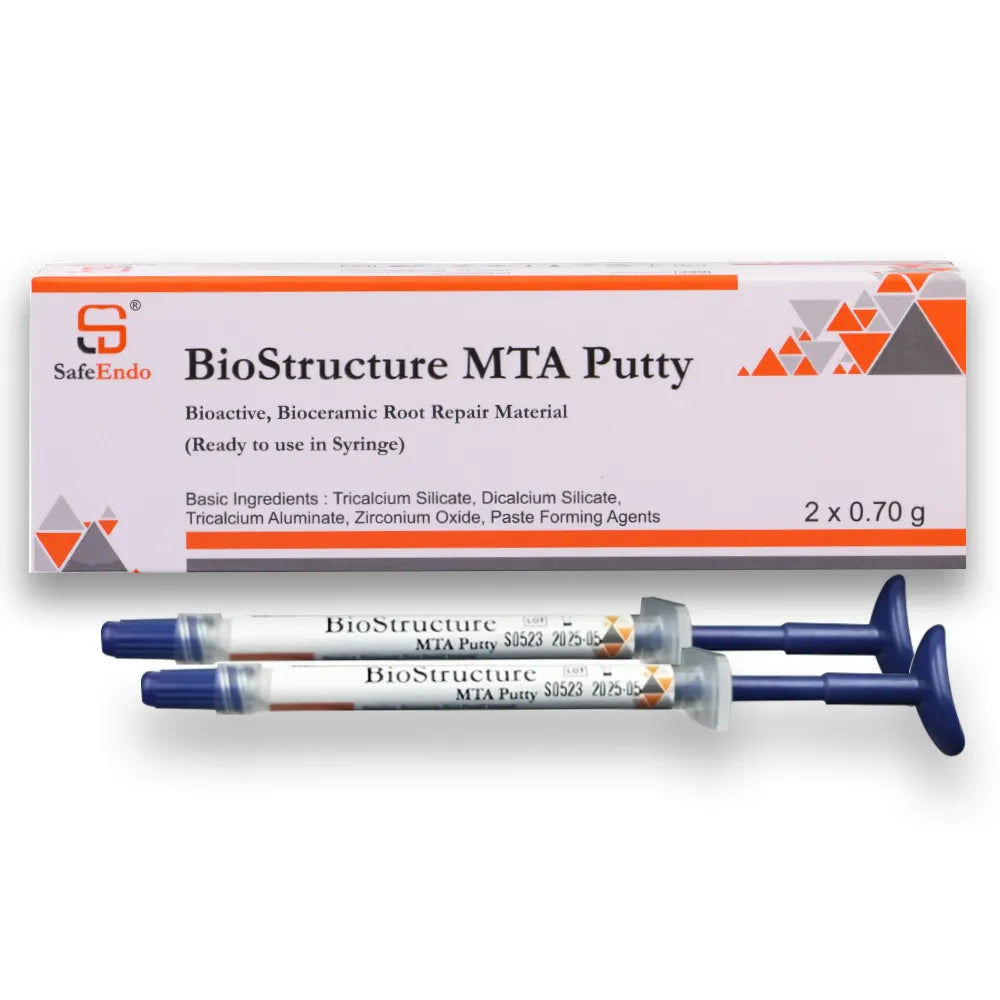 SafeEndo BioStructure MTA Putty 2×0.70g – Pre-Mixed Mineral Trioxide Aggregate Putty