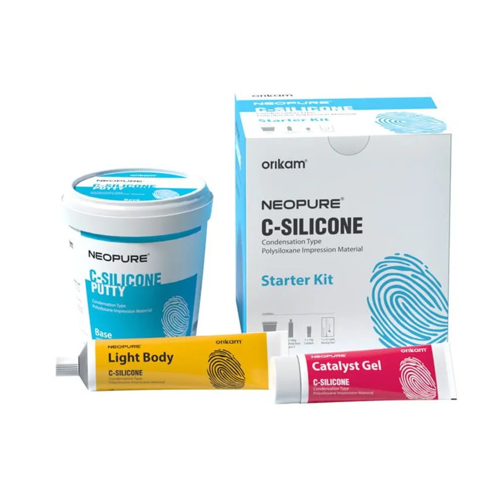 NeoEndo Neopure C-Silicone Impression Material – Condensation Rubber Base Putty + Light Body Kit