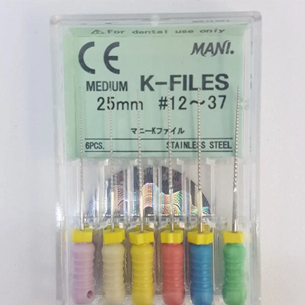 Mani K-File 25mm Assorted # 12-37