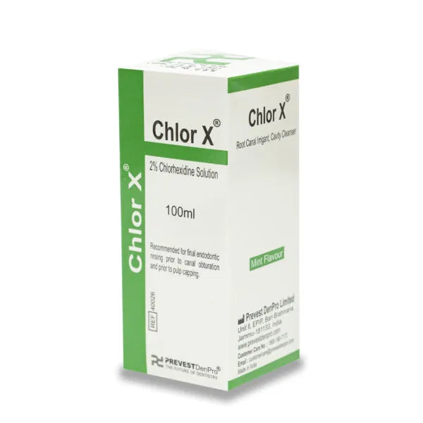Prevest Chlor-X dental canal disinfectant packaging