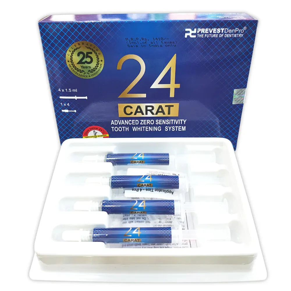 Prevest 24 Carat Dental Bleaching Kit – Professional Teeth Whitening System