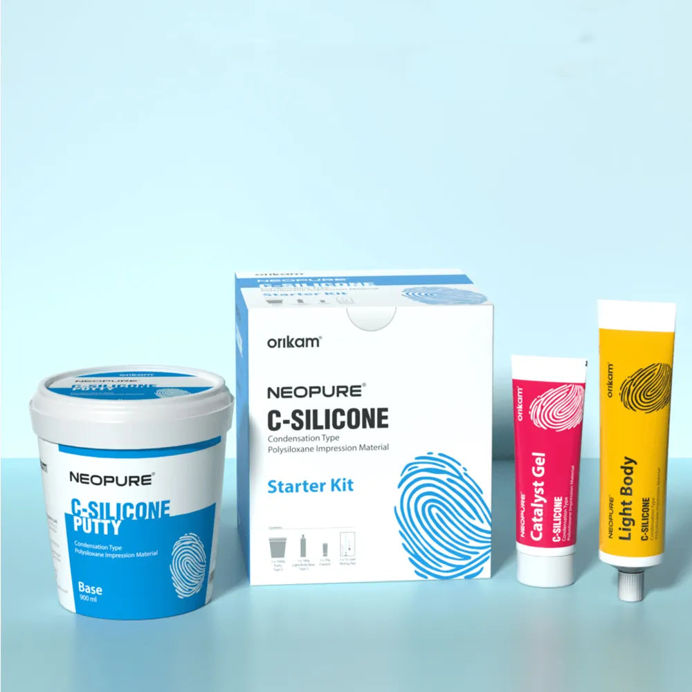 NeoEndo Neopure C-Silicone Impression Material – Condensation Rubber Base Putty + Light Body Kit