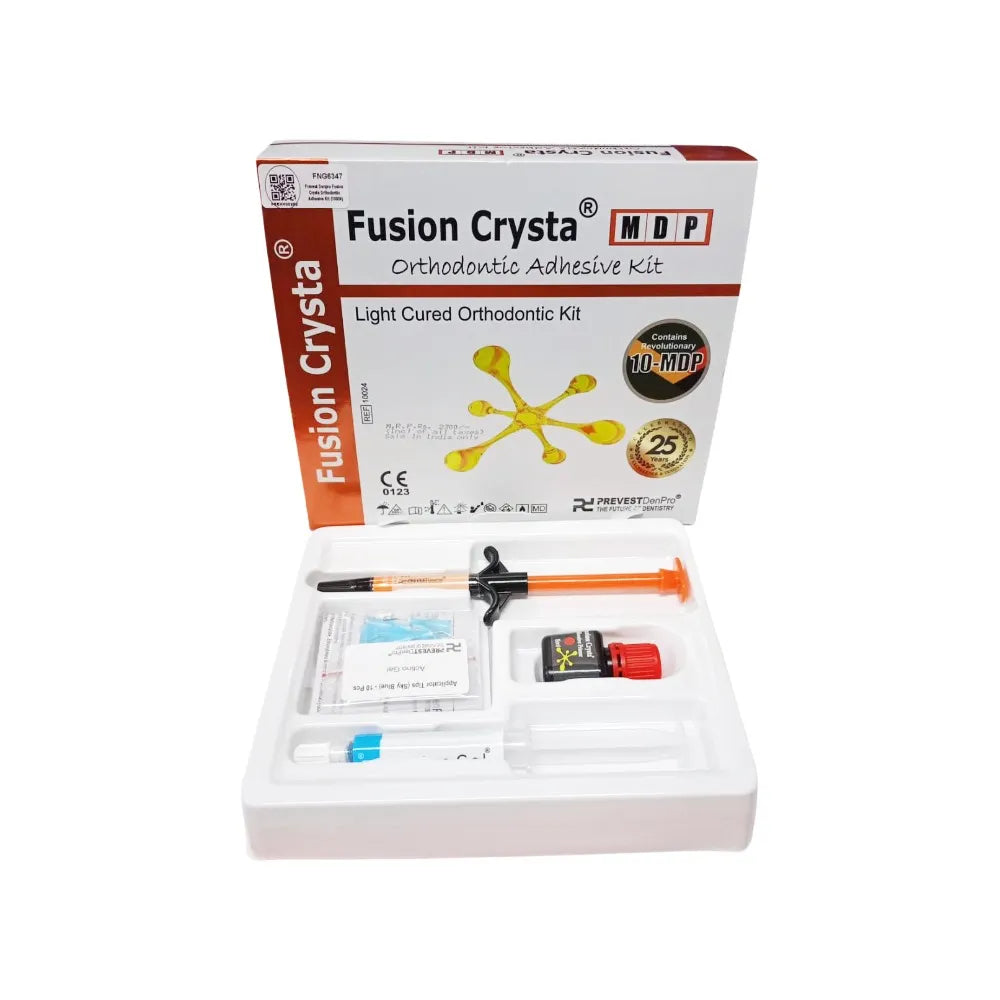 Prevest Denpro Fusion Crysta Orthodontic Adhesive Kit – Light Cure Bracket Bonding Adhesive