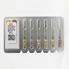 Woodpecker Endo Plus heat treated gold rotary files in case